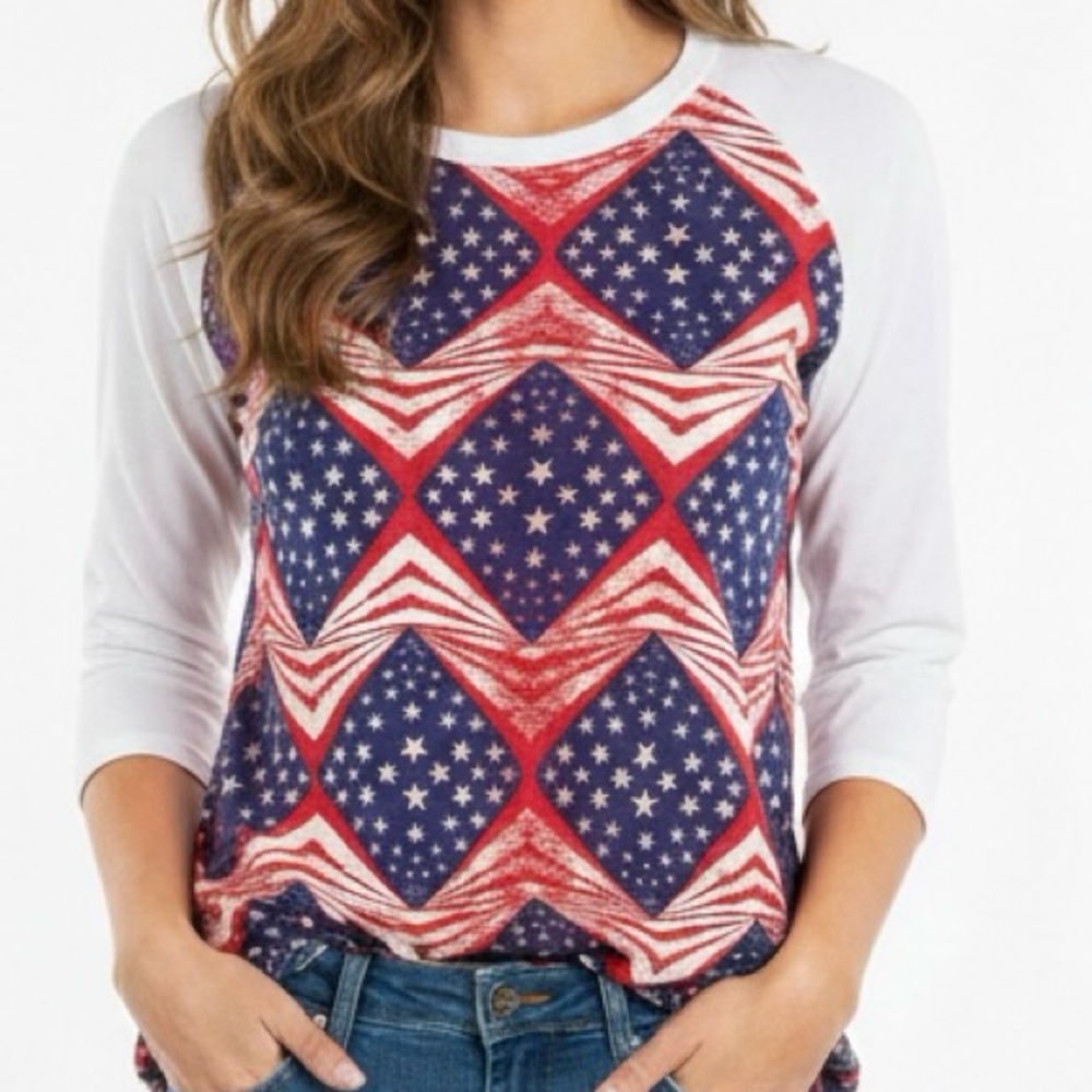LulaRoe Double Sided Patriotic Shirt